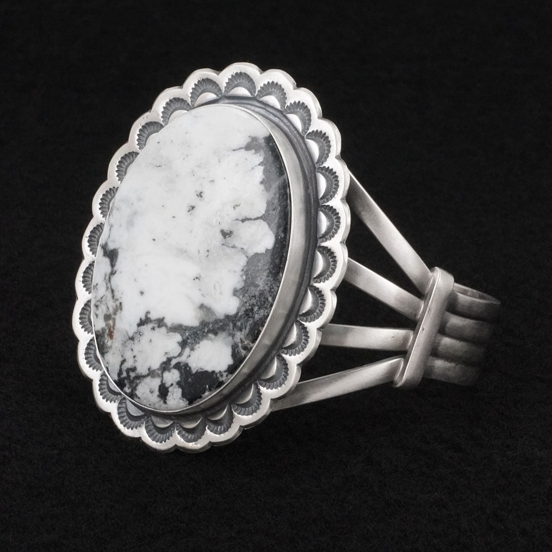 Randy Boyd White Buffalo & Sterling Silver Bracelet