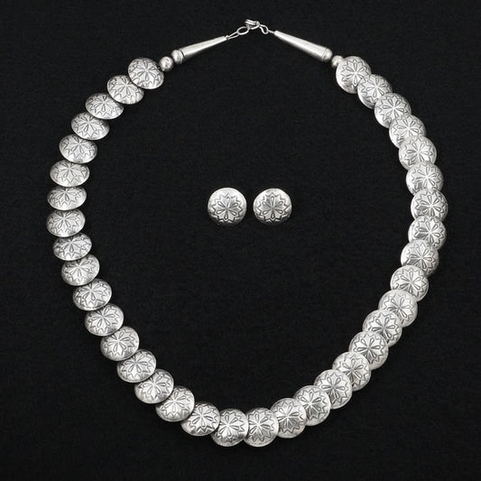 Tim Thompson Sterling Silver Necklace & Earrings Set