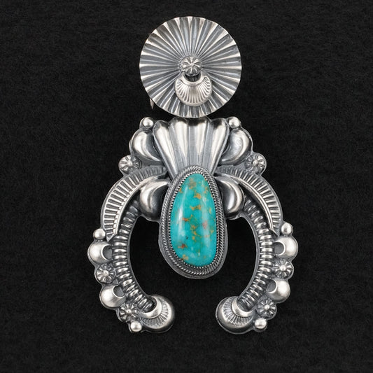 Delbert Gordon Turquoise & Sterling Silver Naja Pendant