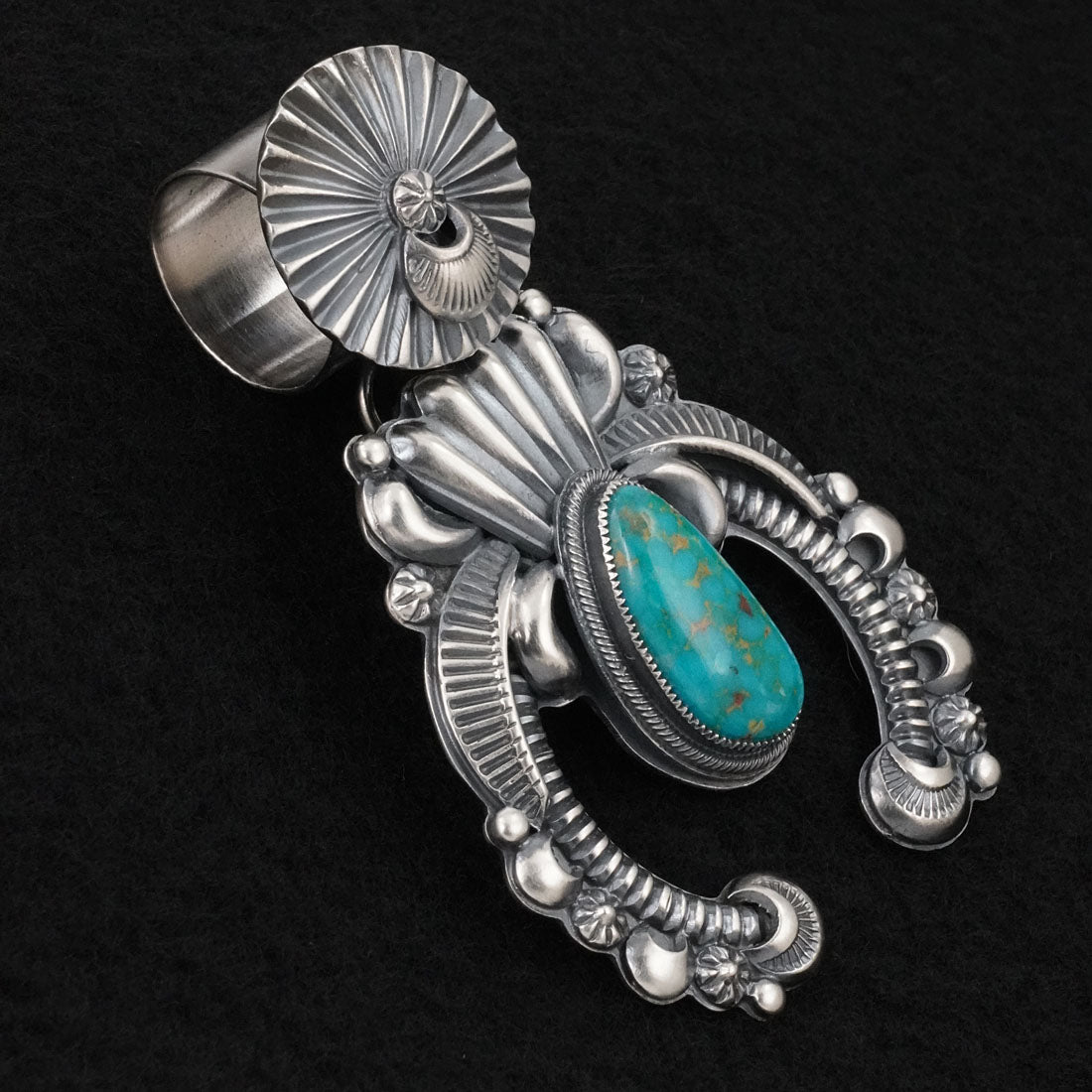 Delbert Gordon Turquoise & Sterling Silver Naja Pendant