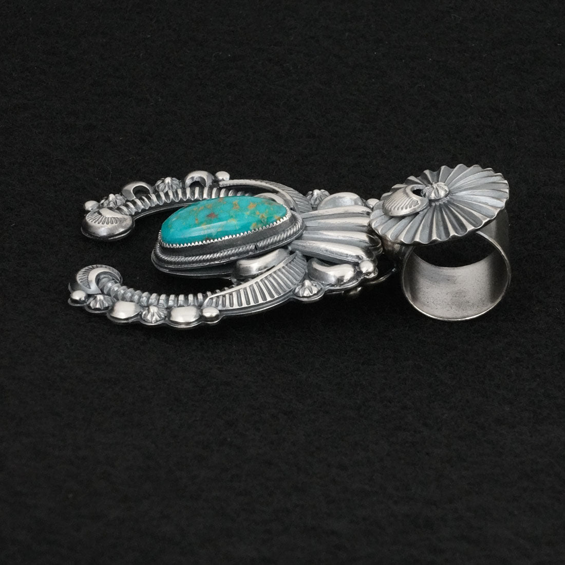 Delbert Gordon Turquoise & Sterling Silver Naja Pendant