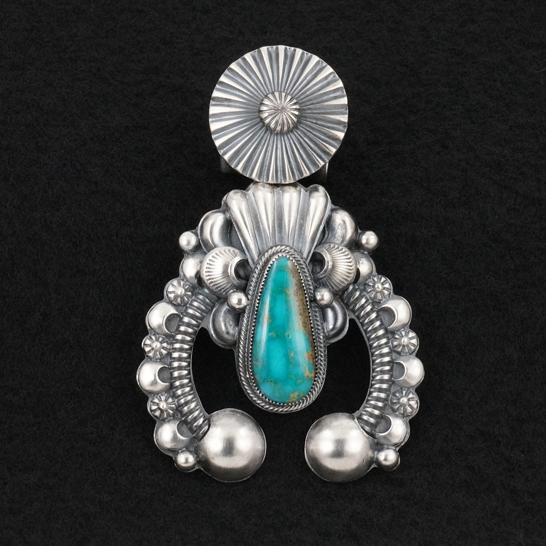 Delbert Gordon Turquoise & Sterling Silver Naja Pendant
