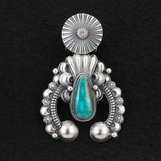 Delbert Gordon Turquoise & Sterling Silver Naja Pendant