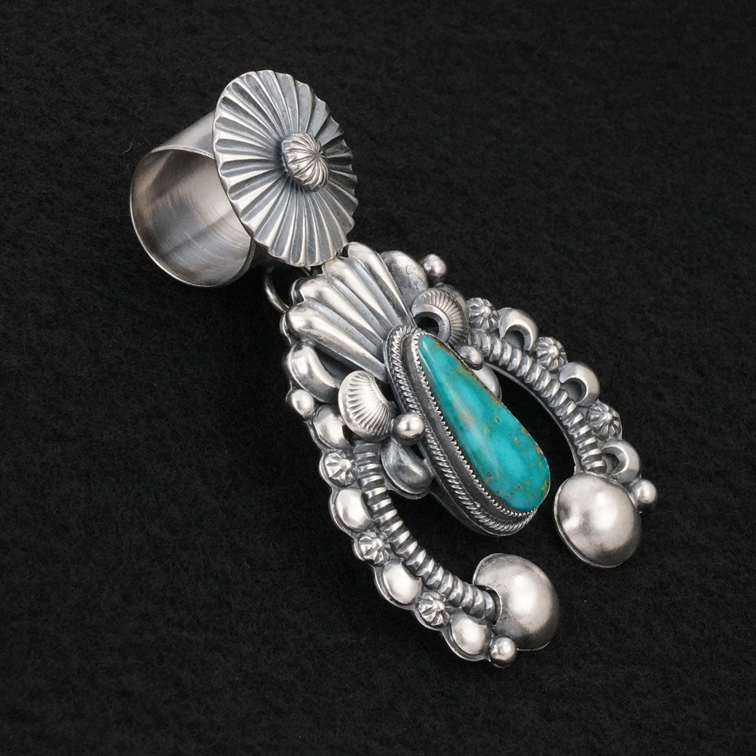 Delbert Gordon Turquoise & Sterling Silver Naja Pendant