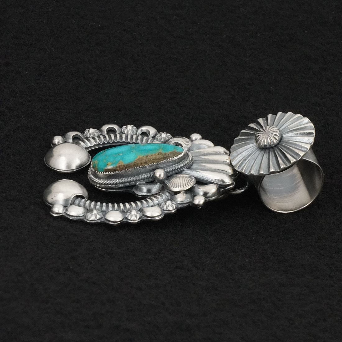 Delbert Gordon Turquoise & Sterling Silver Naja Pendant