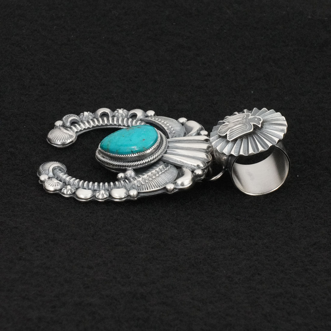 Delbert Gordon Turquoise & Sterling Silver Naja Pendant