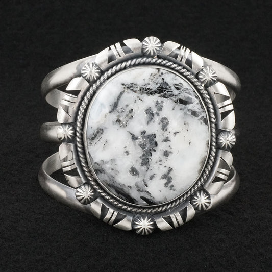 Paul Livingston White Buffalo & Sterling Silver Bracelet