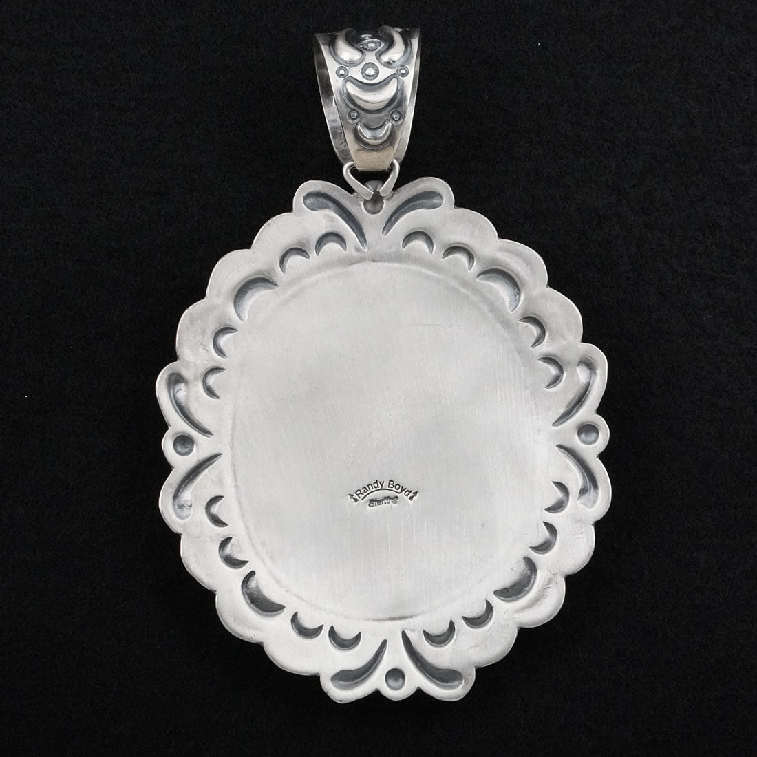 Randy Boyd Spiny Oyster, Turquoise & Sterling Silver Pendant