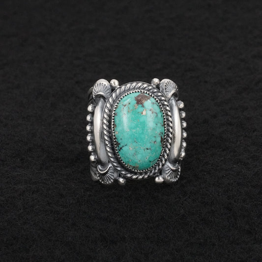 Delbert Gordon Turquoise & Sterling Silver Ring Size 7