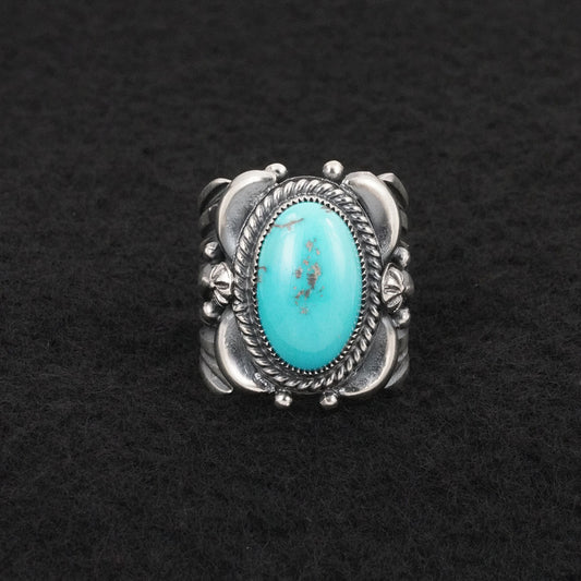 Delbert Gordon Turquoise & Sterling Silver Ring Size 7.5