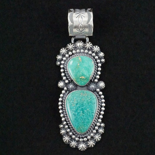 Raymond Delgarito Turquoise & Sterling Silver Pendant