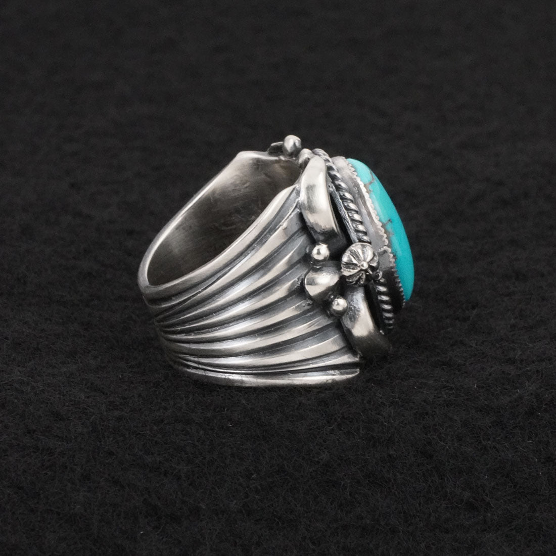 Delbert Gordon Turquoise & Sterling Silver Ring Size 7.5