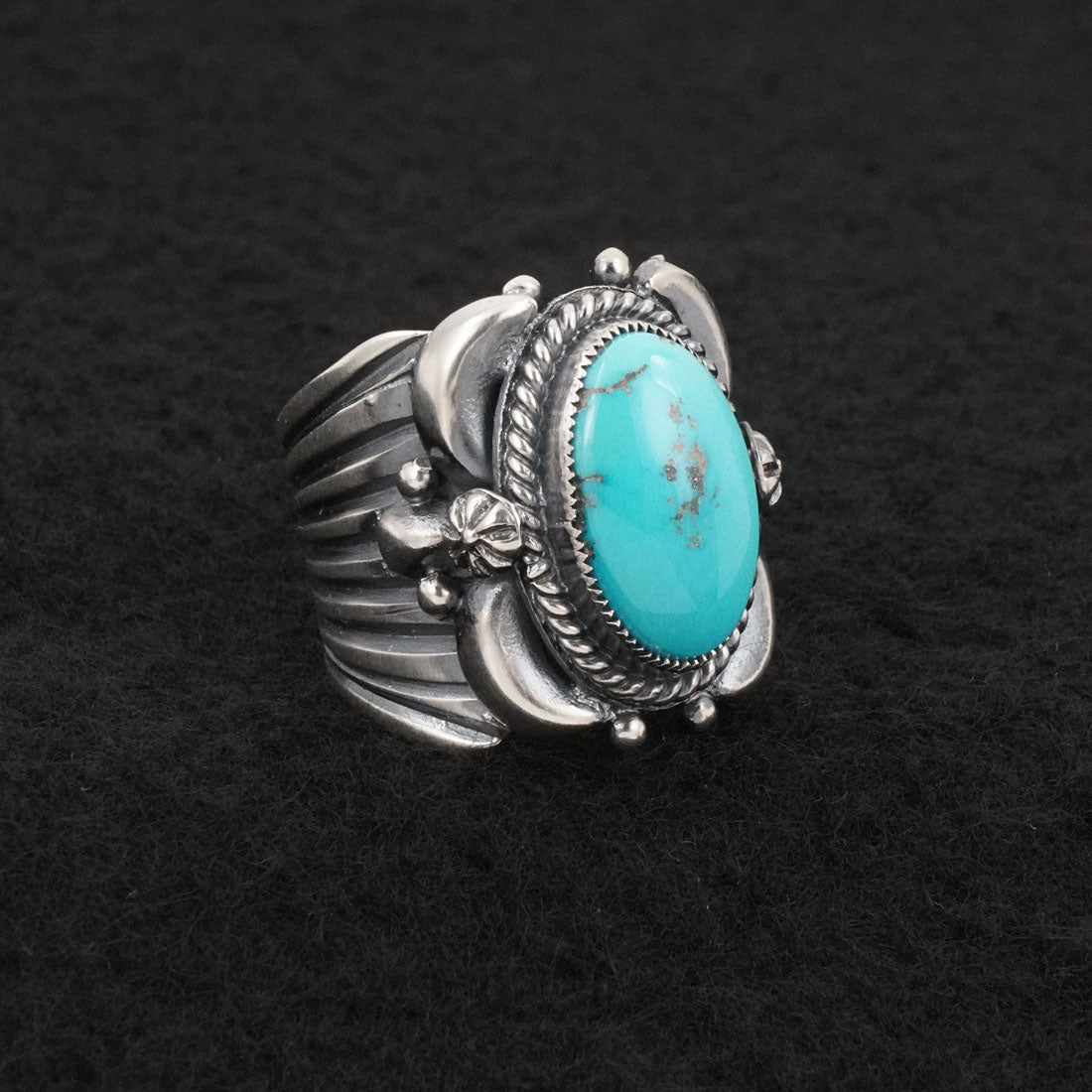 Delbert Gordon Turquoise & Sterling Silver Ring Size 7.5
