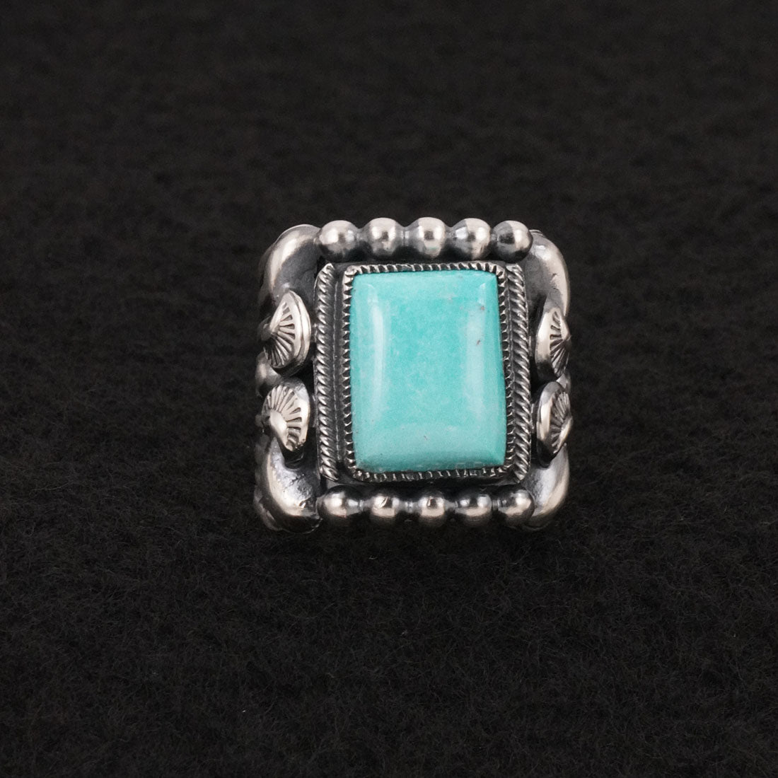 Delbert Gordon Turquoise & Sterling Silver Ring Size 7.5