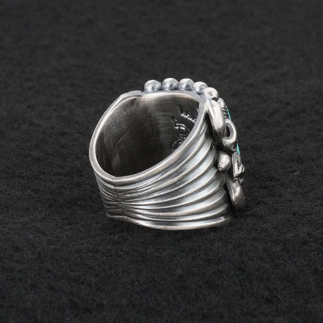 Delbert Gordon Turquoise & Sterling Silver Ring Size 7.5