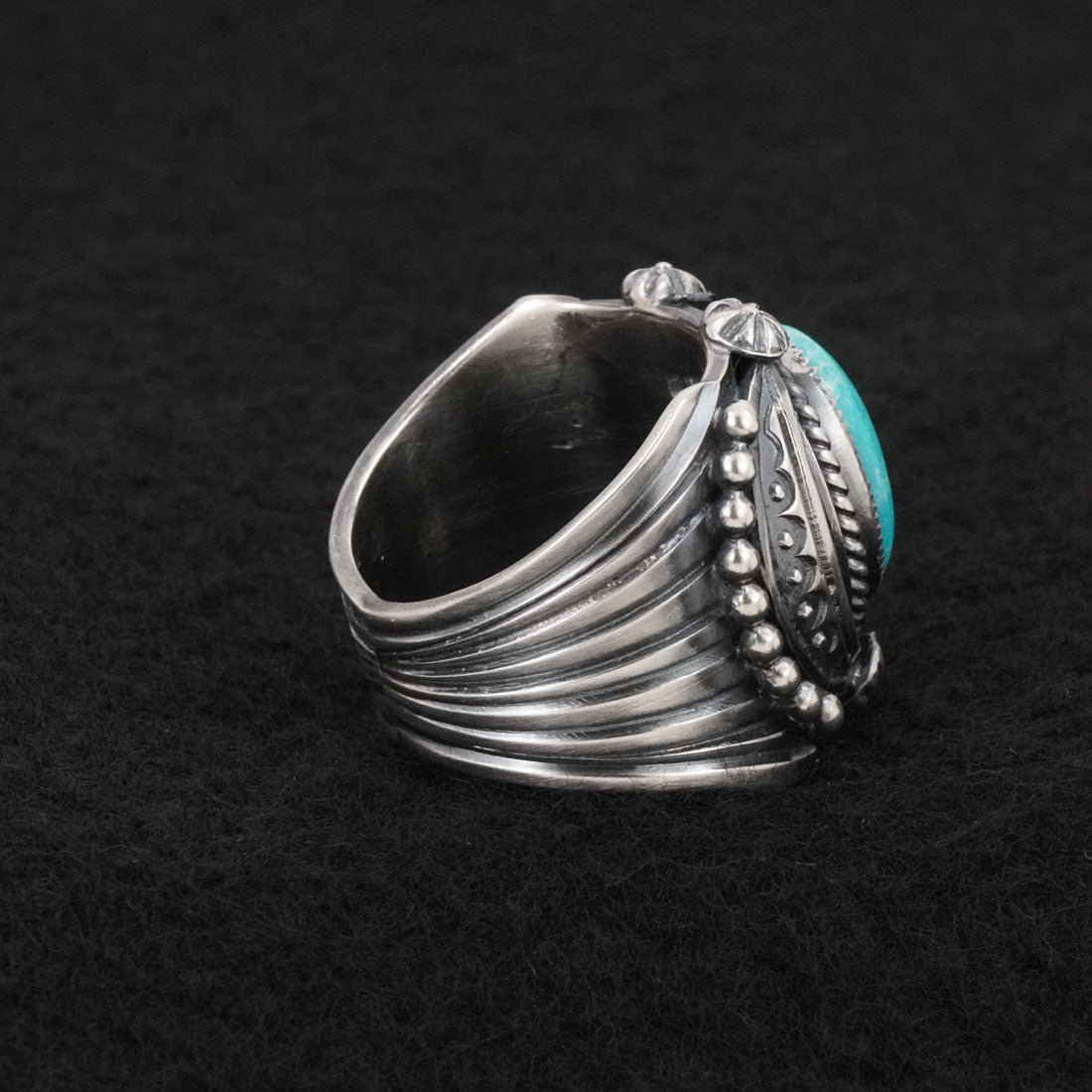 Delbert Gordon Turquoise & Sterling Silver Ring Size 8