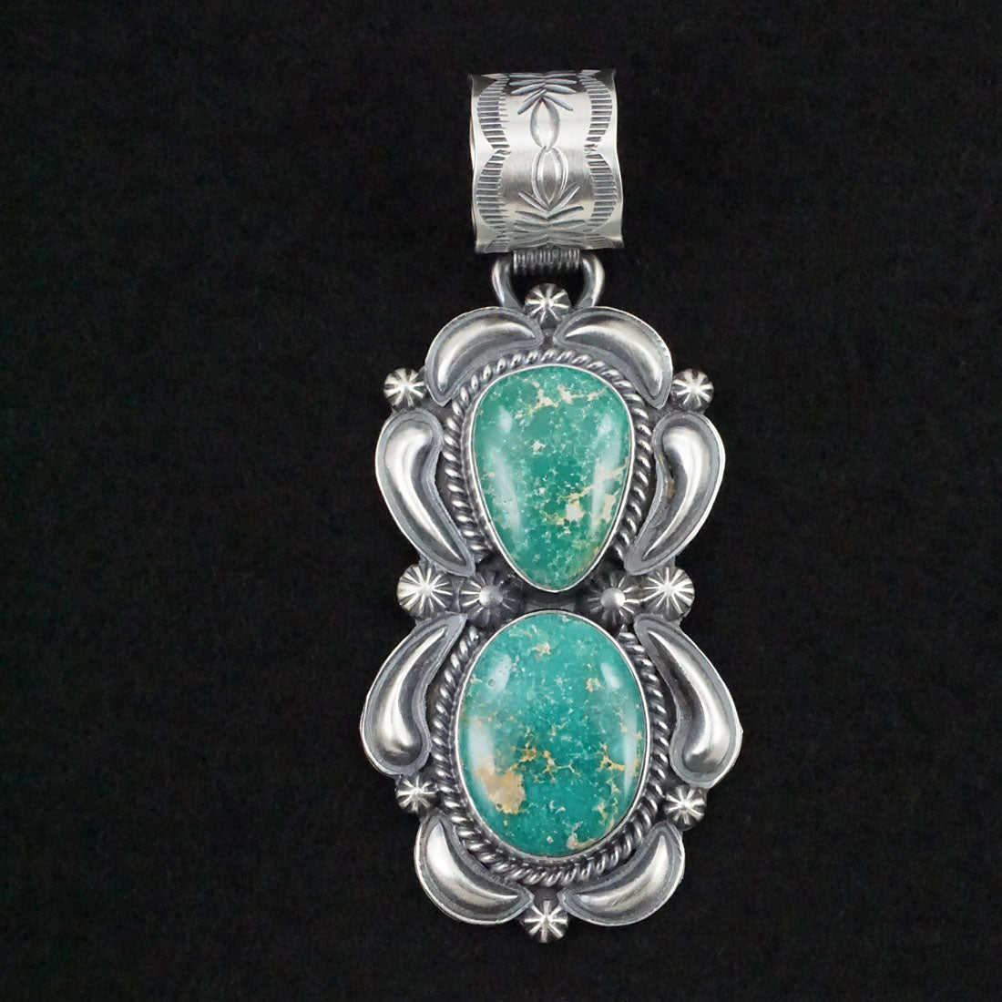 Raymond Delgarito Turquoise & Sterling Silver Pendant