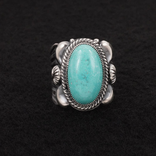 Delbert Gordon Turquoise & Sterling Silver Ring Size 8.5