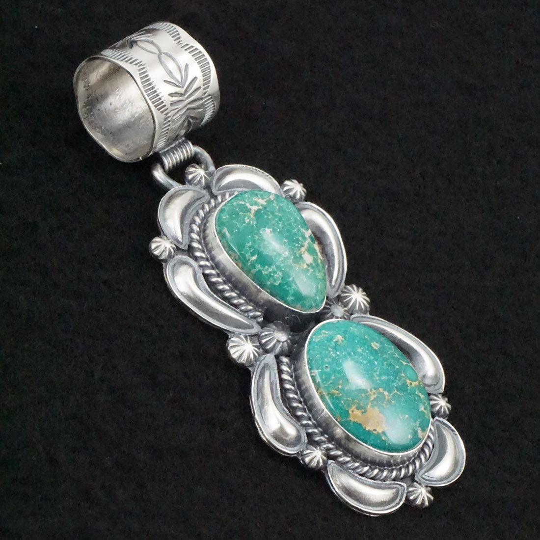 Raymond Delgarito Turquoise & Sterling Silver Pendant