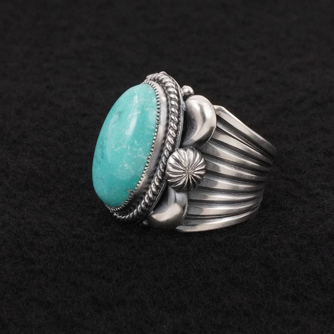 Delbert Gordon Turquoise & Sterling Silver Ring Size 8.5