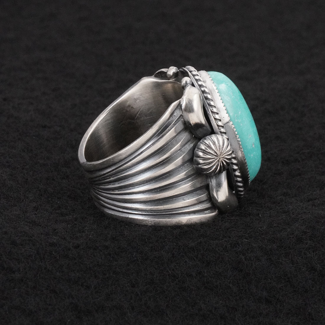 Delbert Gordon Turquoise & Sterling Silver Ring Size 8.5
