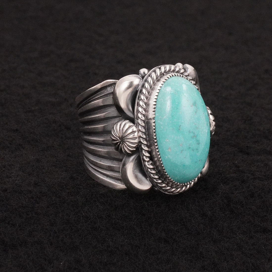 Delbert Gordon Turquoise & Sterling Silver Ring Size 8.5