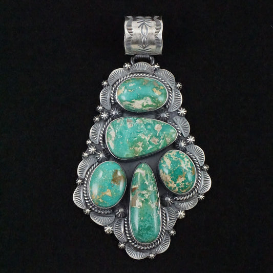 Raymond Delgarito Turquoise & Sterling Silver Pendant