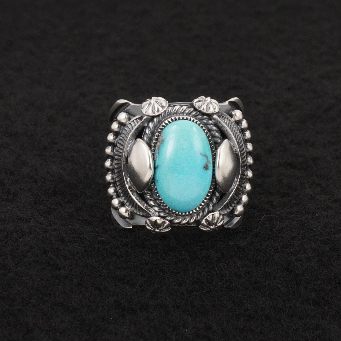 Delbert Gordon Turquoise & Sterling Silver Ring Size 8.5