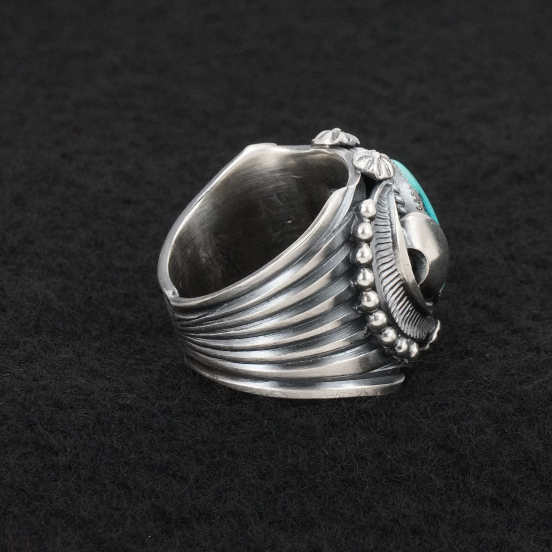 Delbert Gordon Turquoise & Sterling Silver Ring Size 8.5