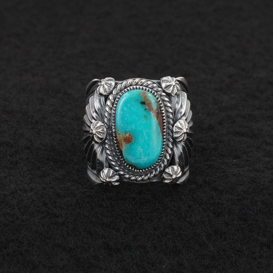 Delbert Gordon Turquoise & Sterling Silver Ring Size 7