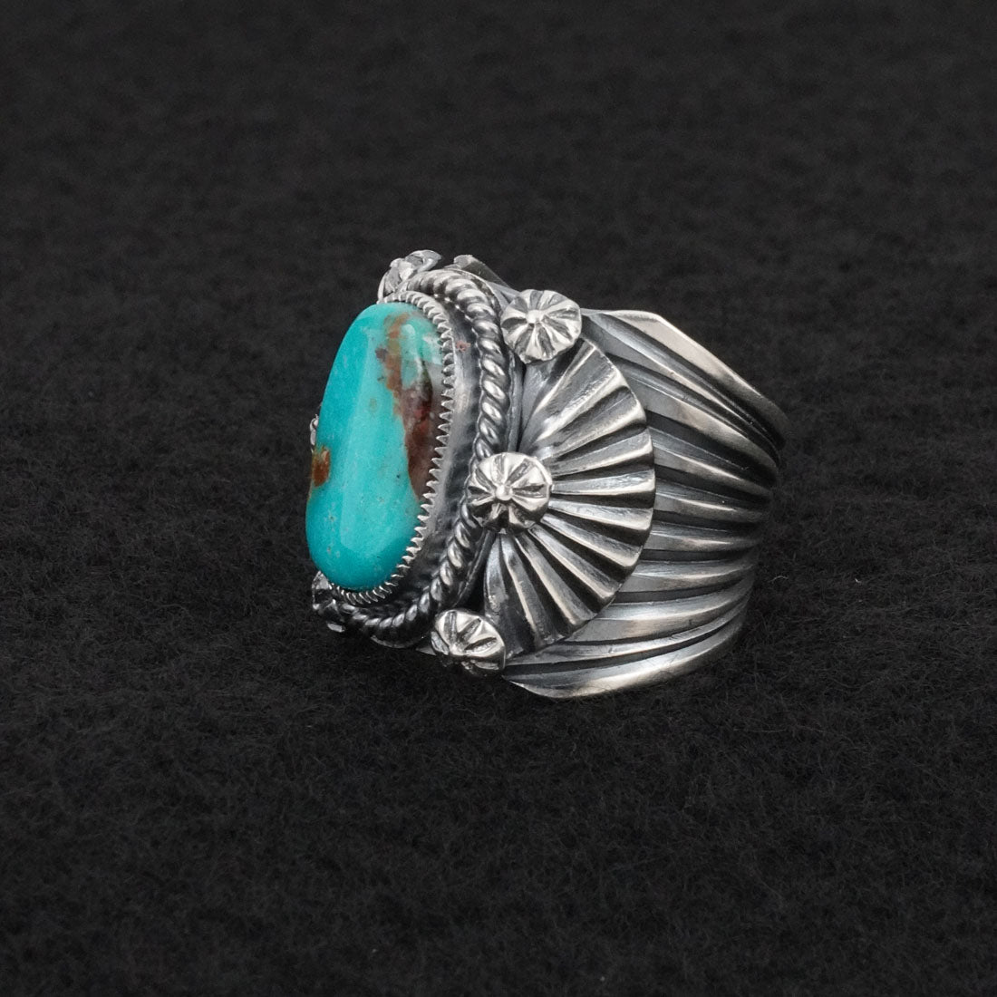 Delbert Gordon Turquoise & Sterling Silver Ring Size 7