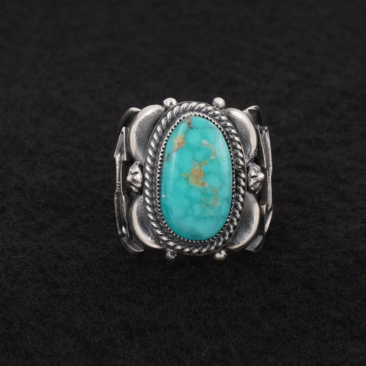 Delbert Gordon Turquoise & Sterling Silver Ring Size 8