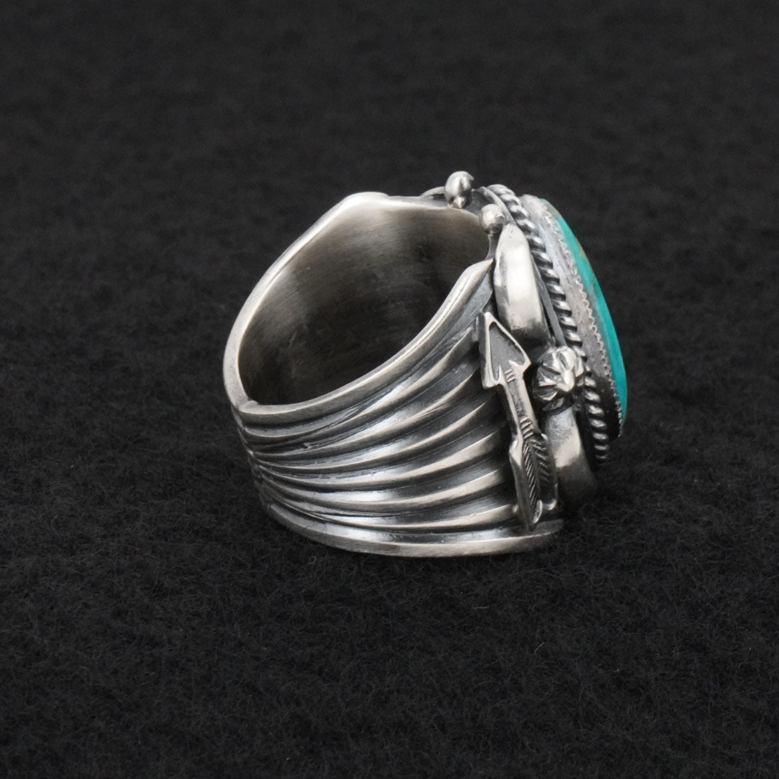 Delbert Gordon Turquoise & Sterling Silver Ring Size 8