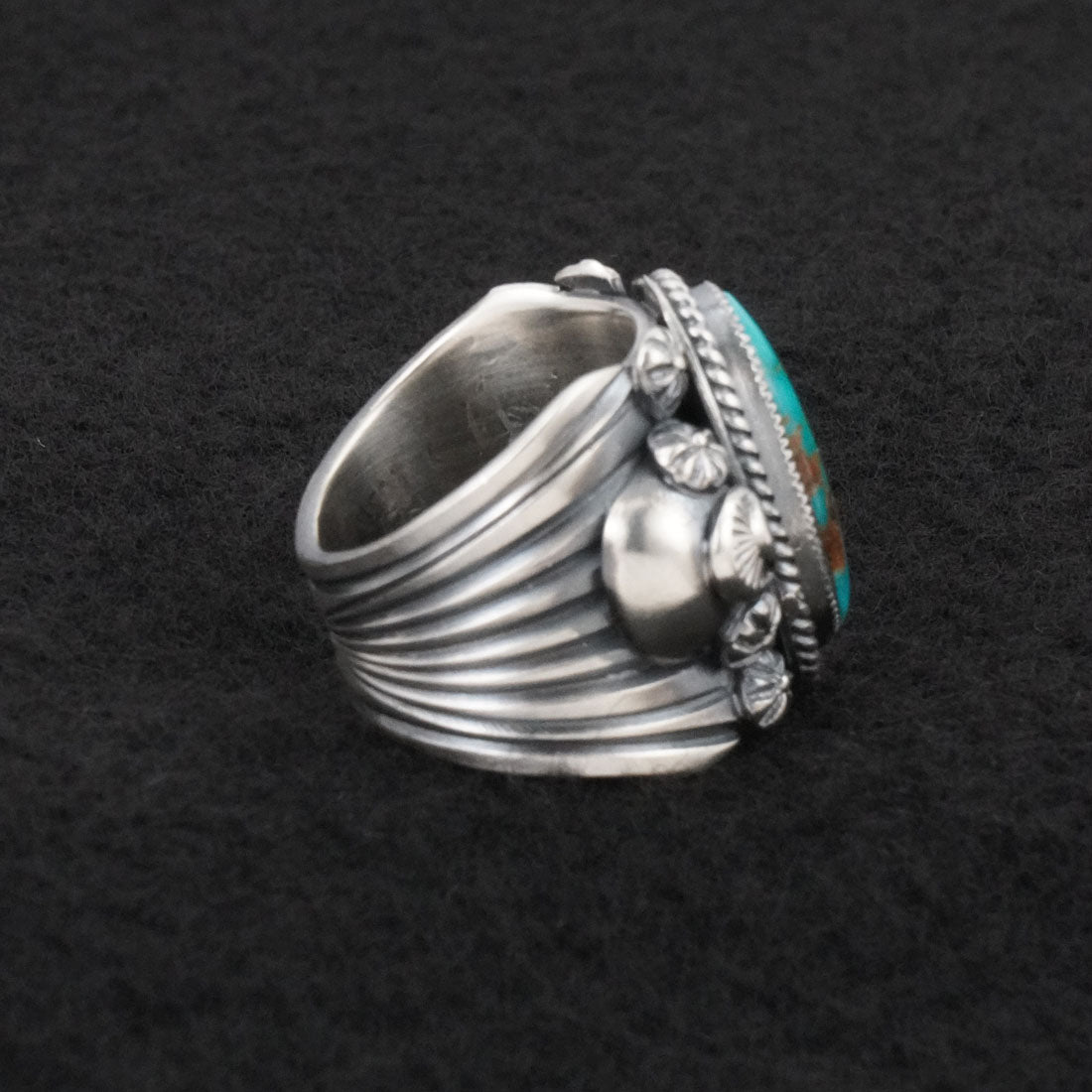 Delbert Gordon Turquoise & Sterling Silver Ring Size 8