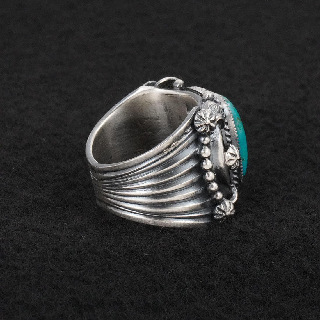 Delbert Gordon Turquoise & Sterling Silver Ring Size 9