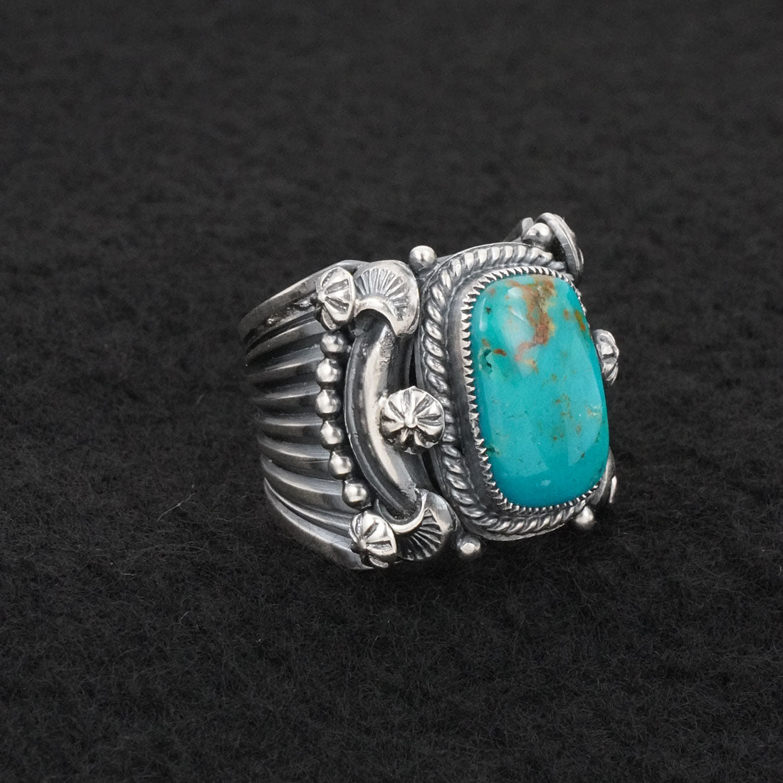 Delbert Gordon Turquoise & Sterling Silver Ring Size 9