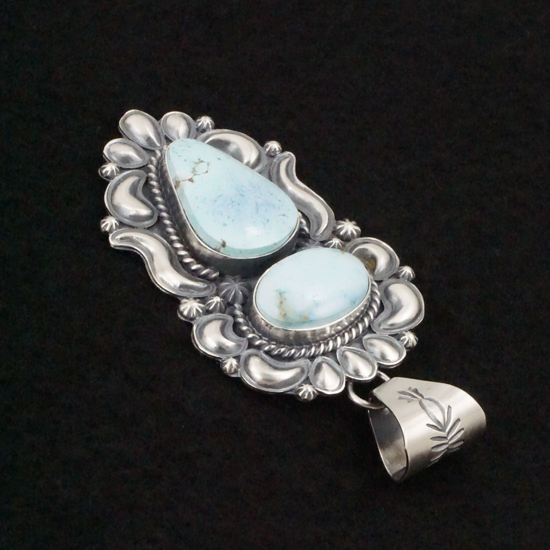 Raymond Delgarito Turquoise & Sterling Silver Pendant