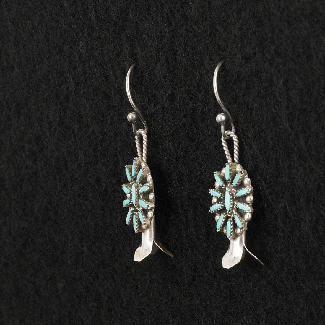 Lorena Peina Turquoise & Sterling Silver Mini Squash Blossom Set