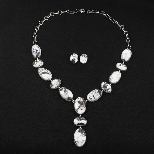 Darrin Livingston White Buffalo & Sterling Silver Necklace Set