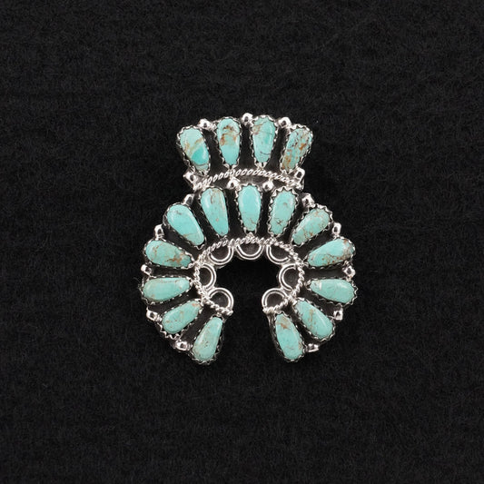 Zeita Begay Turquoise & Sterling Silver Pendant/Pin