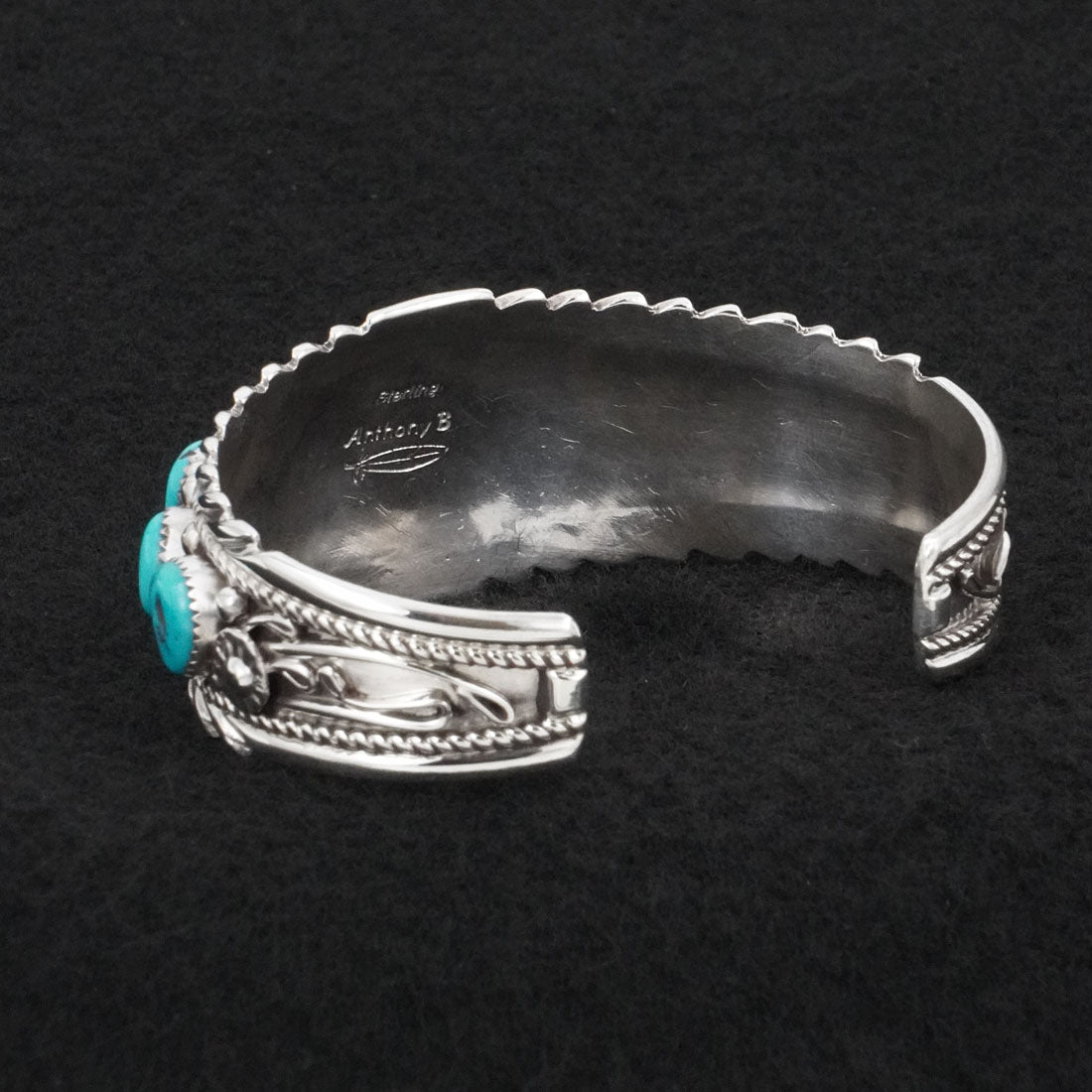 Anthony Brown Turquoise & Sterling Silver Bracelet