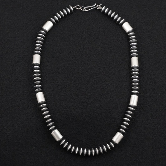 Tonisha Haley Sterling Silver Navajo Pearl Necklace 22"