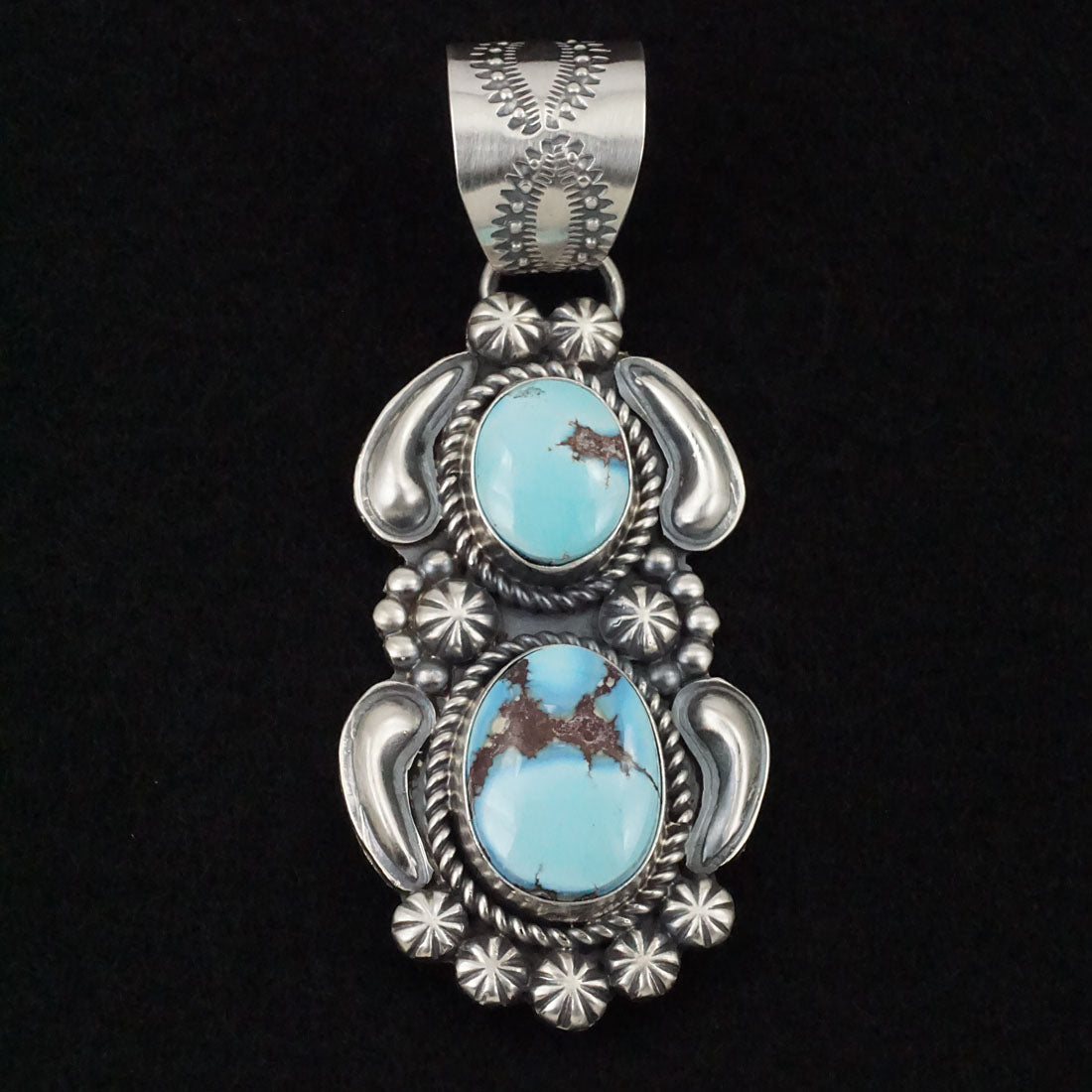 Jeff James Turquoise & Sterling Silver Pendant