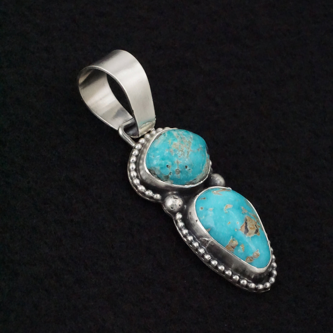 Bobby Johnson Turquoise & Sterling Silver Pendant