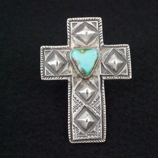 Calvin Martinez Turquoise & Sterling Silver Ring Size 8