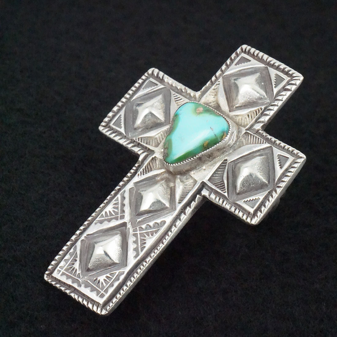 Calvin Martinez Turquoise & Sterling Silver Ring Size 8