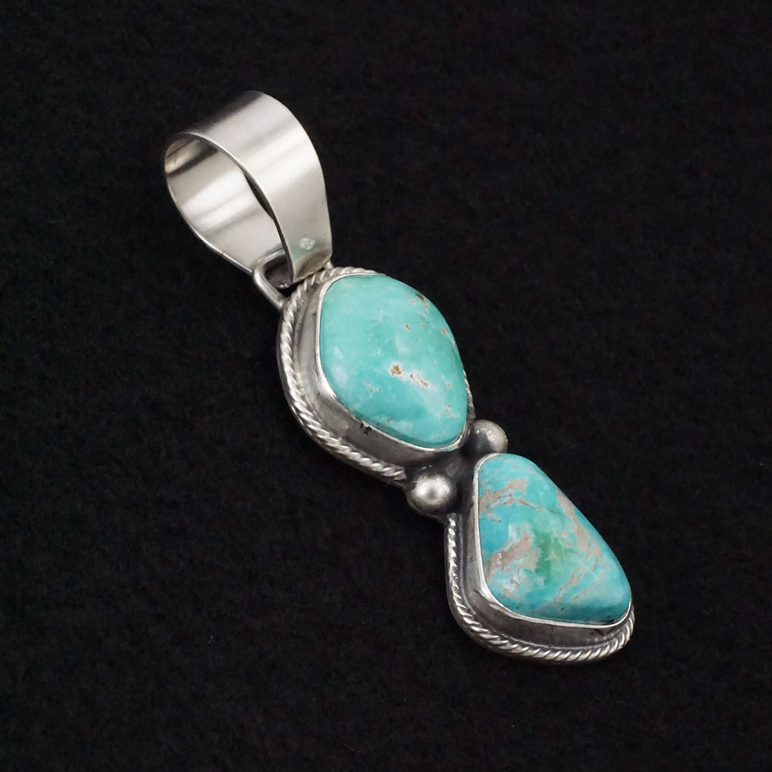 Bobby Johnson Turquoise & Sterling Silver Pendant