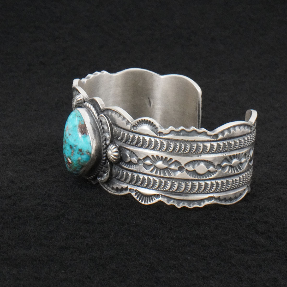 Leonard Maloney Turquoise & Sterling Silver Bracelet