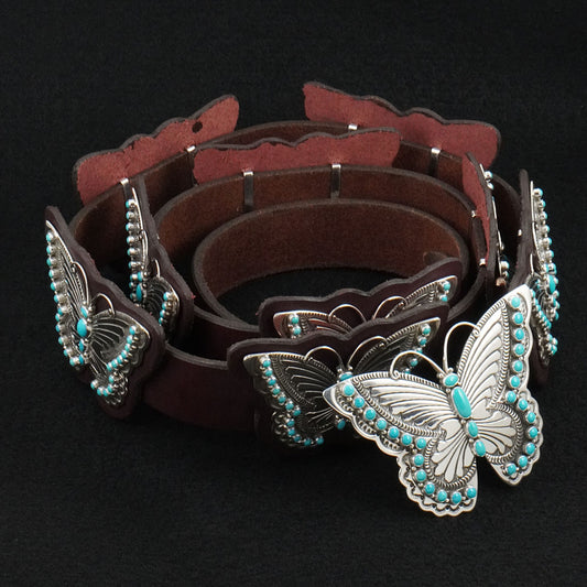 Lee Charley Turquoise & Sterling Silver Belt
