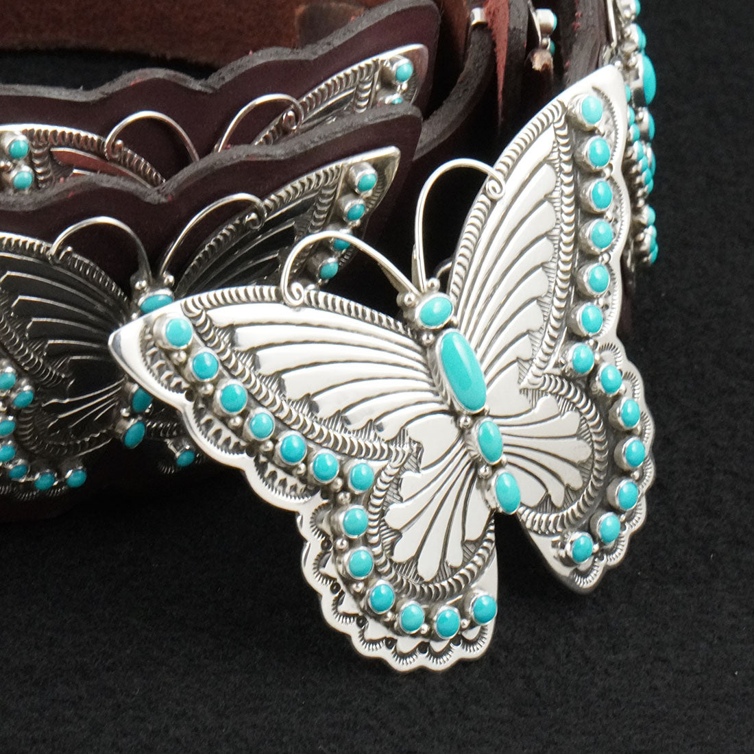 Lee Charley Turquoise & Sterling Silver Belt